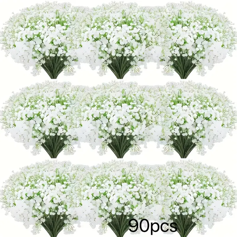 Florist Supply Bulk - 90 قطعة من الزهور الاصطناعية لتنفس