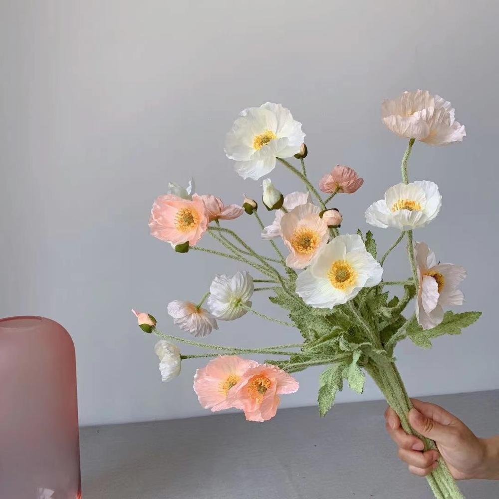 زهور حرير الخشخاش وهمية ، جذع  - مراجعة Florist Supply Bulk وسعره
